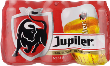 Jupiler set van 6 blikjes á 0,33 liter Jupiler set van 6 blikjes á 0,33 liter